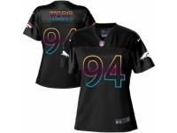 Women Nike Denver Broncos #94 DeMarcus Ware Game Black Fashion NFL Jersey