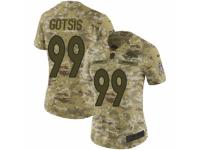 Women Nike Denver Broncos #99 Adam Gotsis Limited Camo 2018 Salute to Service NFL Jersey