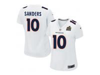 Women Nike NFL Denver Broncos #10 Emmanuel Sanders Super Bowl 50 Game White Jersey