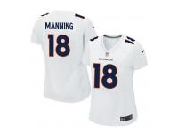 Women Nike NFL Denver Broncos #18 Peyton Manning Game White Jersey