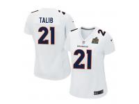 Women Nike NFL Denver Broncos #21 Aqib Talib Super Bowl 50 Game White Jersey