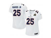 Women Nike NFL Denver Broncos #25 Chris Harris Jr Super Bowl 50 Game White Jersey