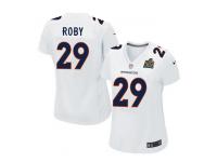 Women Nike NFL Denver Broncos #29 Bradley Roby Super Bowl 50 Game White Jersey