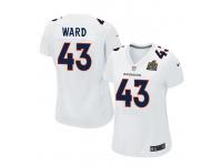 Women Nike NFL Denver Broncos #43 T.J. Ward Super Bowl 50 Game White Jersey