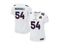 Women Nike NFL Denver Broncos #54 Brandon Marshall Super Bowl 50 Game White Jersey