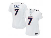 Women Nike NFL Denver Broncos #7 John Elway Game White Jersey