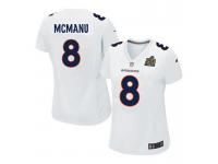 Women Nike NFL Denver Broncos #8 Brandon McManus Super Bowl 50 Game White Jersey