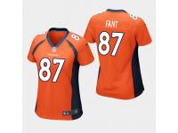 Women's Broncos #87 Noah Fant 2019 NFL Draft Game Jersey - Orange