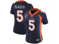 Women's Denver Broncos #5 Joe Flacco Navy Blue Alternate Vapor Untouchable Limited Player Football Jersey