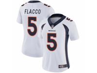 Women's Denver Broncos #5 Joe Flacco White Vapor Untouchable Limited Player Football Jersey