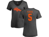 Women's Denver Broncos Joe Flacco NFL Pro Line Ash One Color T-Shirt