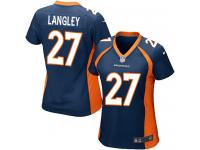 Women's Game Brendan Langley #27 Nike Navy Blue Alternate Jersey - NFL Denver Broncos