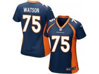 Women's Game Menelik Watson #75 Nike Navy Blue Alternate Jersey - NFL Denver Broncos