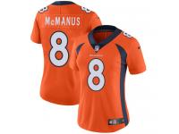 Women's Limited Brandon McManus #8 Nike Orange Home Jersey - NFL Denver Broncos Vapor Untouchable