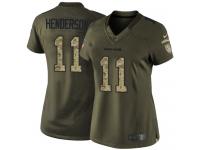 Women's Limited Carlos Henderson #11 Nike Green Jersey - NFL Denver Broncos Salute to Service