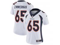 Women's Limited Gary Zimmerman #65 Nike White Road Jersey - NFL Denver Broncos Vapor Untouchable