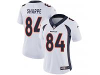 Women's Limited Shannon Sharpe #84 Nike White Road Jersey - NFL Denver Broncos Vapor Untouchable