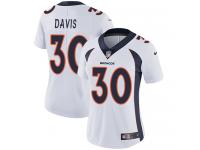 Women's Limited Terrell Davis #30 Nike White Road Jersey - NFL Denver Broncos Vapor Untouchable