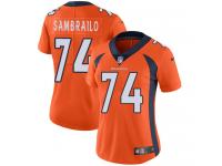 Women's Limited Ty Sambrailo #74 Nike Orange Home Jersey - NFL Denver Broncos Vapor Untouchable