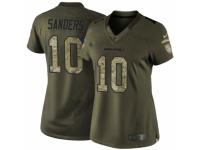 Women's Nike Denver Broncos #10 Emmanuel Sanders Limited Green Salute to Service NFL Jersey