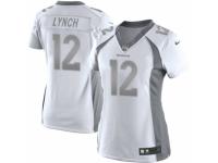 Women's Nike Denver Broncos #12 Paxton Lynch Limited White Platinum NFL Jersey