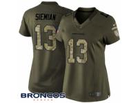 Women's Nike Denver Broncos #13 Trevor Siemian Limited Green Salute to Service NFL Jersey