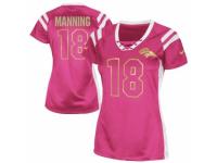 Women's Nike Denver Broncos 18 Peyton Manning Elite Pink Draft Him Shimmer NFL Jersey