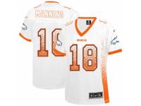 Women's Nike Denver Broncos #18 Peyton Manning Limited White Drift Fashion NFL Jersey