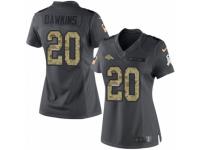 Women's Nike Denver Broncos #20 Brian Dawkins Limited Black 2016 Salute to Service NFL Jersey