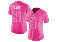 Women's Nike Denver Broncos #21 Aqib Talib Limited Pink Rush Fashion NFL Jersey