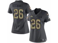 Women's Nike Denver Broncos #26 Darian Stewart Limited Black 2016 Salute to Service NFL Jersey