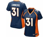 Women's Nike Denver Broncos #31 Justin Simmons Navy Blue Alternate NFL Jersey