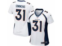 Women's Nike Denver Broncos #31 Justin Simmons White NFL Jersey