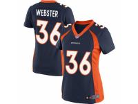 Women's Nike Denver Broncos #36 Kayvon Webster Game Navy Blue Alternate NFL Jersey