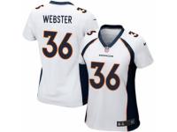 Women's Nike Denver Broncos #36 Kayvon Webster Game White NFL Jersey