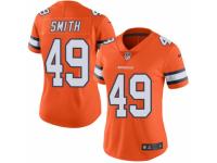 Women's Nike Denver Broncos #49 Dennis Smith Limited Orange Rush NFL Jersey