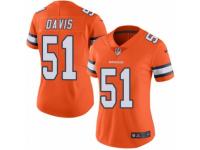 Women's Nike Denver Broncos #51 Todd Davis Limited Orange Rush NFL Jersey