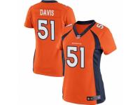 Women's Nike Denver Broncos #51 Todd Davis Limited Orange Team Color NFL Jersey