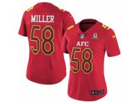 Women's Nike Denver Broncos #58 Von Miller Limited Red 2017 Pro Bowl NFL Jersey