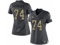 Women's Nike Denver Broncos 74 Ty Sambrailo Limited Black 2016 Salute to Service NFL Jersey