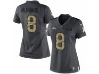 Women's Nike Denver Broncos #8 Brandon McManus Limited Black 2016 Salute to Service NFL Jersey