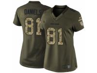 Women's Nike Denver Broncos #81 Owen Daniels Limited Green Salute to Service NFL Jersey