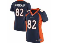 Women's Nike Denver Broncos #82 Jeff Heuerman Game Navy Blue Alternate NFL Jersey