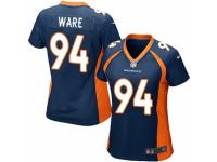 Women's Nike Denver Broncos #94 DeMarcus Ware Elite Navy Blue Alternate NFL Jersey