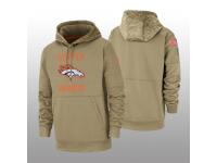 Youth 2019 Salute to Service Broncos Tan Sideline Therma Hoodie Denver Broncos