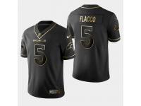 Youth Denver Broncos #5 Joe Flacco Golden Edition Vapor Untouchable Limited Jersey - Black