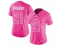 Youth Girl Nike Denver Broncos #21 Su'a Cravens Limited Pink Rush Fashion NFL Jersey