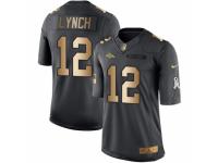 Youth Nike Denver Broncos #12 Paxton Lynch Limited Black Gold Salute to Service NFL Jersey