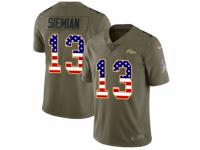 Youth Nike Denver Broncos #13 Trevor Siemian Limited Olive/USA Flag 2017 Salute to Service NFL Jersey