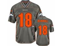 Youth Nike Denver Broncos #18 Peyton Manning Grey Vapor NFL Jersey